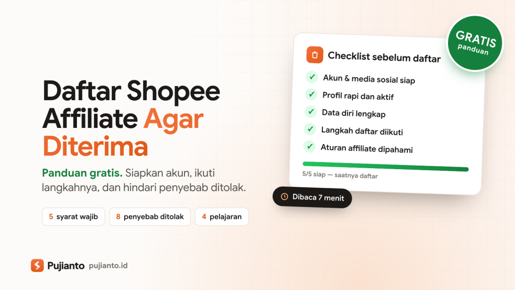 Sampul Panduan Daftar Shopee Affiliate Agar Diterima