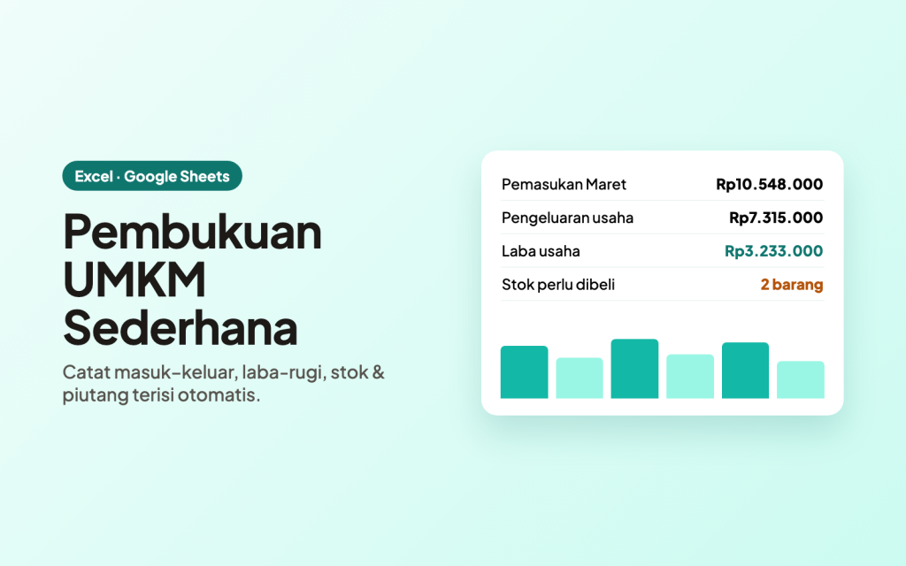 Sampul Pembukuan UMKM Sederhana (Excel/Google Sheets)
